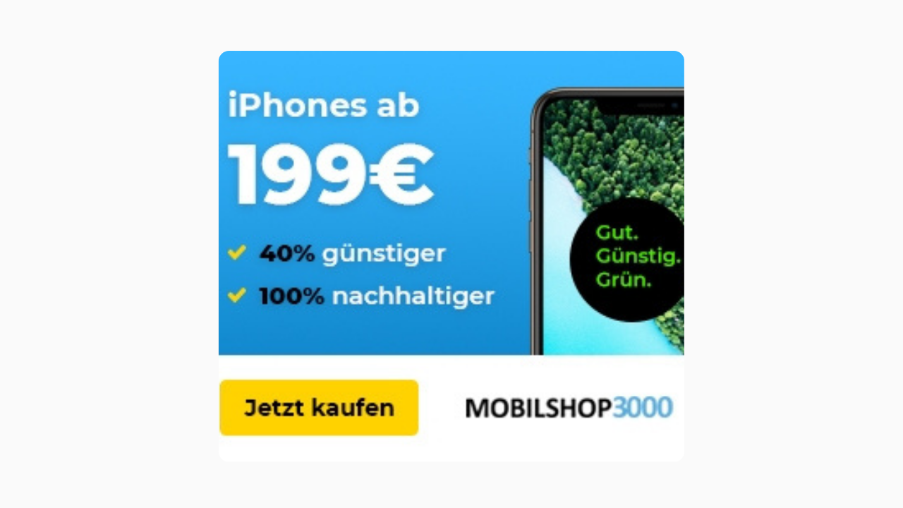 Werbepartnerschaften: MOBILSHOP3000.DE – Gebraucht Apple iPhones bis zu 50% günstiger