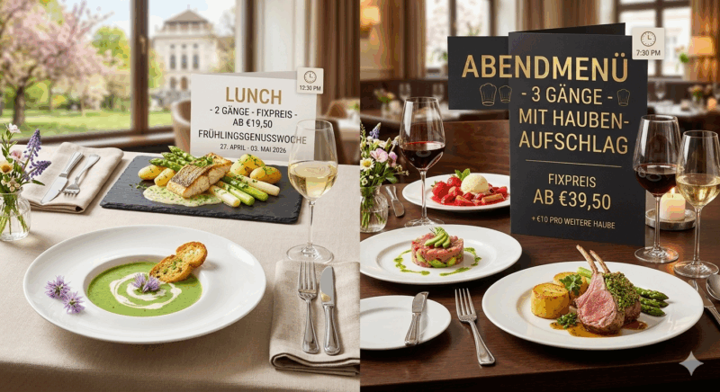 Haubenküche zum Fixpreis: Der Countdown für die Frühlingsgenusswoche läuft!